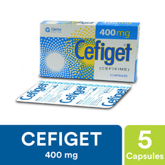 Cefiget Capsules 400Mg (1 Box = 1 Strip)(1 Strip = 5 Capsules)
