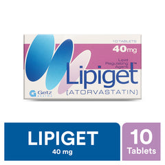 Lipiget Tablets 40Mg (1 Box = 10 Tablets)
