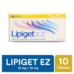 Lipiget Ez Tablets 10Mg/10Mg (1 Box = 10 Tablets)