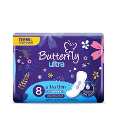 Butterfly Ultra-Thin Economy Pack Sanitary Packs Long 8 Pcs