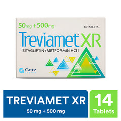 Treviamet-Xr Tablets 50Mg/500Mg (1 Strip = 7 Tablets)