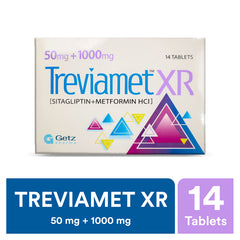 Treviamet-Xr Tablets 50Mg/1000Mg (1 Strip = 7 Tablets)