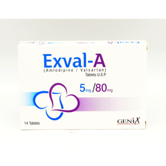 Exval-A Tablets 5Mg/80Mg (1 Strip = 7 Tablets)
