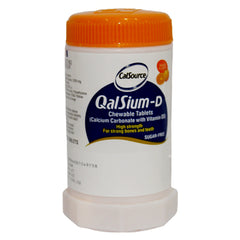 Qalsium-D Orange Flavour Tablets (1 Bottle = 40 Tablets)