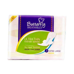 Butterfly Breathables Ultra-Thin Dry Mesh Sanitary Pads Extra Long 7Pcs