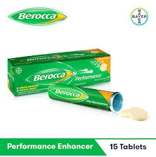 Berocca Performance Orange - Multivitamin - Performance Enhancer Effervescent Tablets (1 Bottle = 15 Tablets)