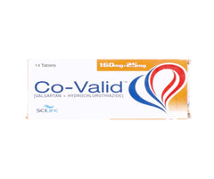 Co-Valid Tablets 160/25Mg (1 Box = 1 Strip)(1 Strip = 14 Tablets)