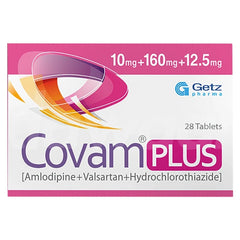 Covam Plus Tablets 10/160/12.5Mg (1 Strip = 7 Tablets)