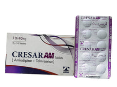 Cresar AM Tablets 10Mg/40Mg (1 Strip = 10 Tablets)