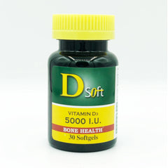 D-Soft Softgels 5000Iu (1 Bottle = 30 Softgels)