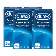Durex Condoms Extra Safe Extra Thick Safety Condoms 3Pcs (Pack Of 4)