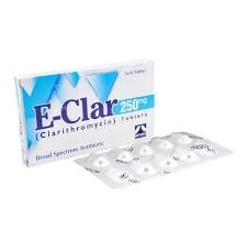 E-Clar Tablets 250Mg (1 Box = 1 Strip)(1 Strip = 10 Tablets)