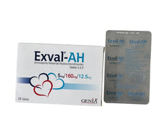 Exval-AH Tablets 5/160/12.5Mg (1 Strip = 7 Tablets)