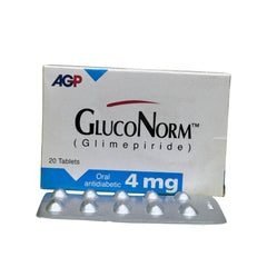 Gluconorm Tablets 4Mg (1 Strip = 10 Tablets)
