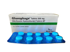 Glucophage Tablets 500Mg (1 Strip = 10 Tablets)