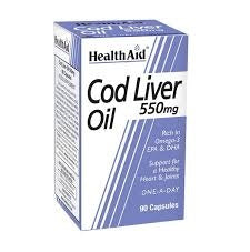 Healthaid Cod Liver Oil Capsules 550Mg (1 Box = 90 Capsules)