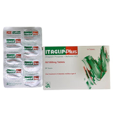 Itaglip Plus Tablets 50Mg/1000Mg (1 Strip = 7 Tablets)