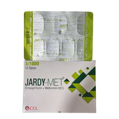 Jardy Met Tablets 5+1000Mg (1 Strip = 7 Tablets)