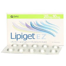 Lipiget Ez Tablets 20Mg/10Mg (1 Box = 10 Tablets)