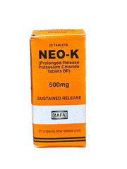 Neo-K Tablets 500Mg (1 Bottle = 25 Tablets)