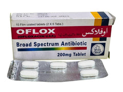 Oflox Tablets 200Mg (1 Box = 10 Tablets)
