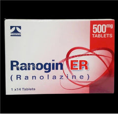 Ranogin ER Tablets 500Mg (1 Box = 14 Tablets)