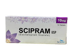 Scipram Tablets 10Mg (1 Box = 14 Tablets)