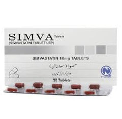 Simva Tablets 10Mg (1 Strip = 10 Tablets)