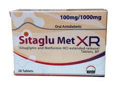 Sitaglu Met Xr Tablets 100/1000Mg (1 Strip = 7 Tablets)