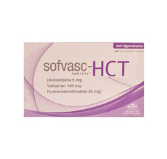 Sofvasc-HCT Tablets 5/160/25Mg (1 Box = 14 Tablets)