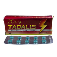 Tadalis 20mg Tablets (1 Box = 10 Tablets )