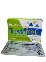 Treviamet Tablets 50/500Mg (1 Strip = 7 Tablets)