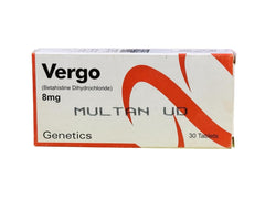 Vergo Tablets 8Mg (1 Strip = 10 Tablets)