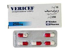 Vericef Capsules 250Mg (1 Box = 10 Capsules)