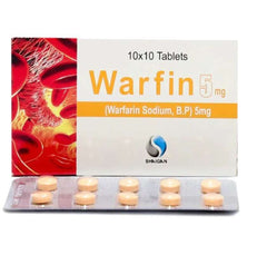 Warfin Tablets 5Mg (1 Strip = 10 Tablets)