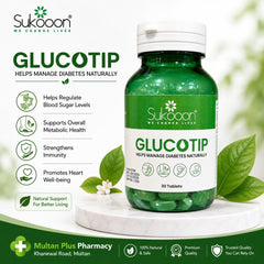 GLUCOTIP | Natural Diabetes Managment (1 Bottle = 30 Tablets)