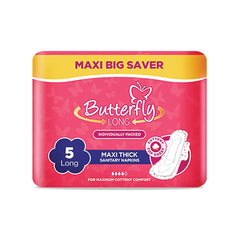 Butterfly Long Maxi Thick Sanitary Napkins 5Pcs
