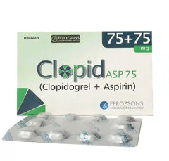 Clopid Asp Tablets 75/75Mg (1 Strip = 10 Tablets)