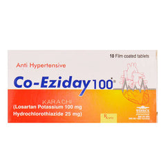 Co-Eziday Tablets 100Mg/25Mg (1 Box = 1 Strip)(1 Strip = 10 Tablets)