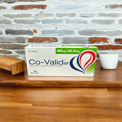 Co-Valid Tablets 80/12.5mg (1 Strip = 14 Tablets)