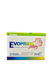 Evopride Plus Tablets 2/500Mg (1 Strip = 10 Tablets)