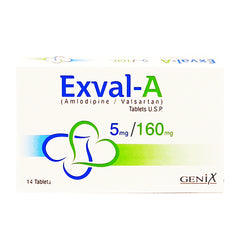 Exval-A Tablets 5Mg/160Mg (1 Strip = 7 Tablets)