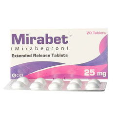 Mirabet Tablets 25Mg (1 Strip = 10 Tablets)