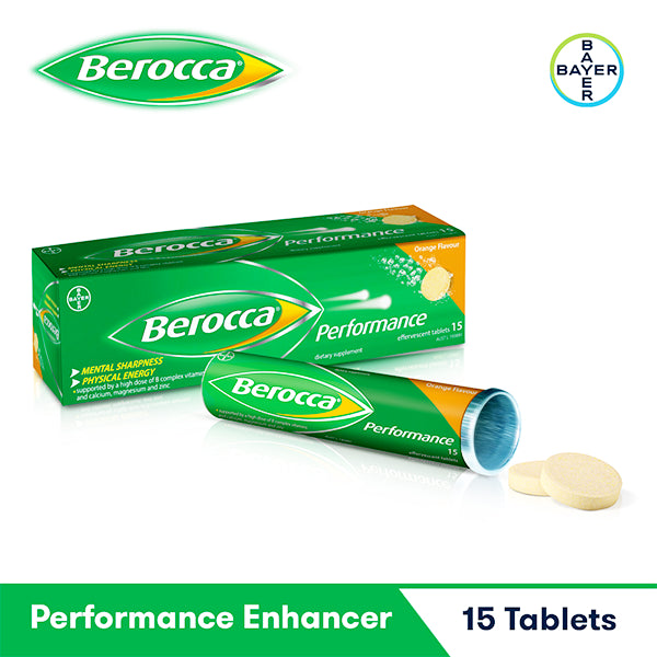 Berocca Performance Orange Flavour (1 Bottle = 15 Tablets)