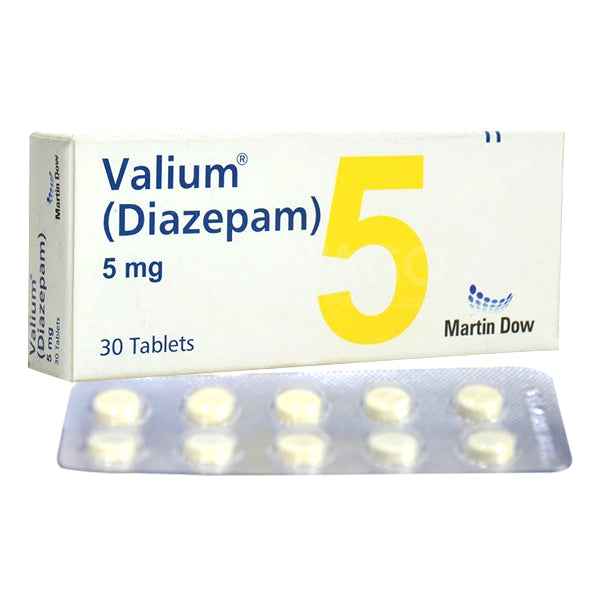 Valium Tablets 5Mg (1 Strip = 10 Tablets)