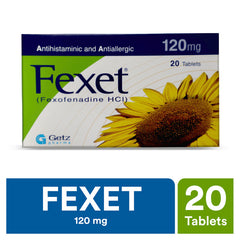 Fexet Tablets 120Mg (1 Strip = 10 Tablets)