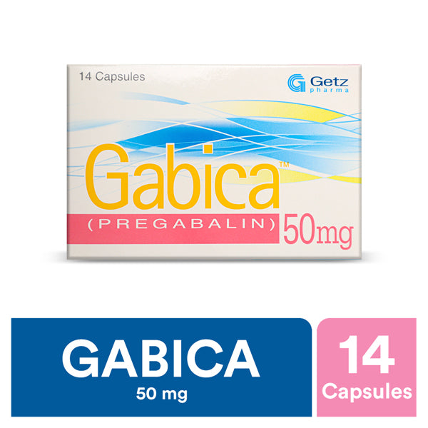 Gabica Capsules 50Mg (1 Strip = 7 Capsules)