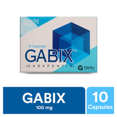 Gabix Capsules 100Mg (1 Box = 1 Strip)(1 Strip = 10 Capsules)