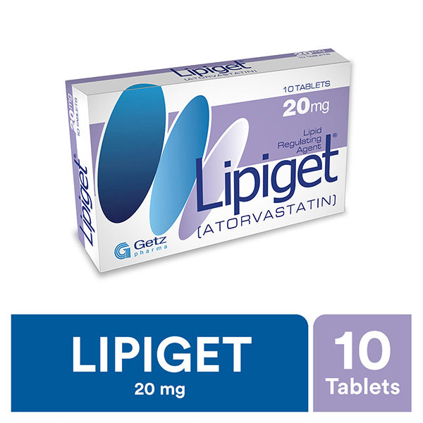 Lipiget Tablets 20Mg (1 Box  = 10 Tablets)