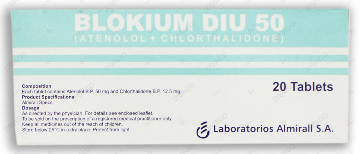 Blokium Diu Tablets 50Mg/12.5Mg (1 Strip = 10 Tablets)